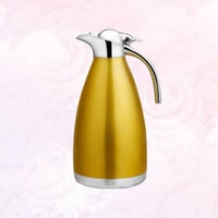 Cabilock Nerezová termoska, dvojstenná vákuová kanvica, 1,5 l, na udržanie teploty, vhodná na doma, do kancelárie aj do exteriéru, nepriepustná 6
