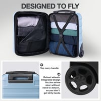 Kabinový kufor Cabin Max Anode 24 l – 40x30x20 cm, ľahký škrupinový kufor na kolieskach so 4 kolieskami a kombinačným zámkom, kompatibilný s Wizz Air a EasyJet 5