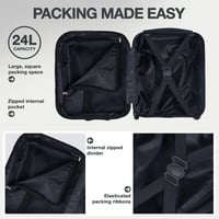 Cabin Max Anode merev héjú ülés alá gurulós kabinbőrönd kézipoggyász Wizz Air 40x30x20 cm 24 L rózsaszín 5