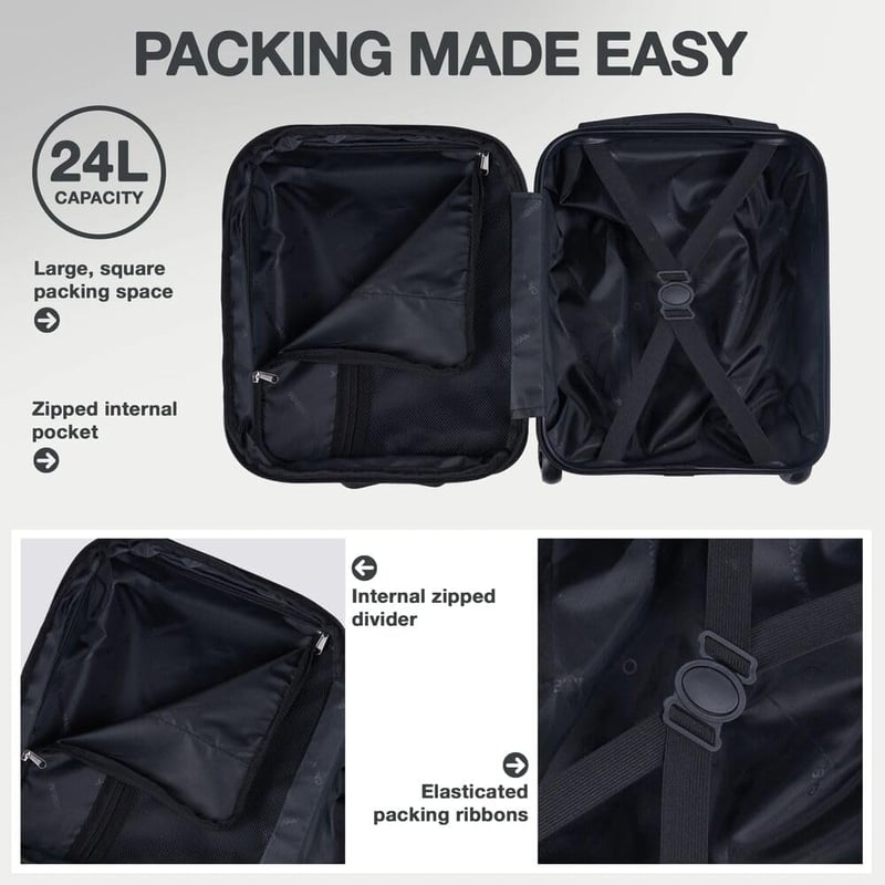 Cabin Max Anode merev héjú ülés alá gurulós kabinbőrönd kézipoggyász Wizz Air 40x30x20 cm 24 L rózsaszín
