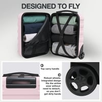 Cabin Max Anode merev héjú ülés alá gurulós kabinbőrönd kézipoggyász Wizz Air 40x30x20 cm 24 L rózsaszín 6
