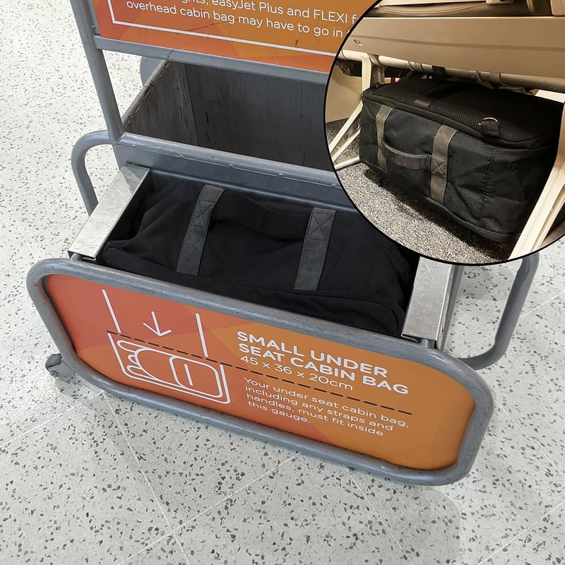 Cabin Max Manhattan 30L Utazási Hátizsák Easyjet Fedélzeti Méret RPET Fekete
