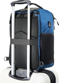 Cabin Max Manhattan Kézipoggyász Hátizsák 40x20x25cm USB Porttal - Ryanair, Wizzair, Easyjet Kompatibilis Utazótáska 20L Kék 6