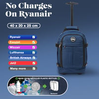 Cabin Max Ryanair Fedélzeti Hátizsák 40x20x25cm Utazáshoz Férfiaknak Nőknek 6