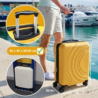 Cabin Max Velocity 55x40x20 cm Bővíthető Fedélzeti Bőrönd Ryanair Easyjet Lufthansa 5