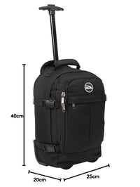 CabinMax Metz kabinska torba ručna prtljaga za EasyJet, Ryanair i Wizz Air letove - reciklirani poliester, kompresijske trake - 40x20x25 cm, Hybride 8