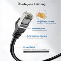 Cablu de rețea Cable Matters 160012-BLK-3x5 – negru, transfer de date de mare viteză, conexiune fiabilă pentru utilizare acasă și la birou 3