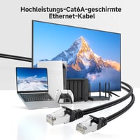 Cablu de rețea Cable Matters 160012-BLK-3x5 – negru, transfer de date de mare viteză, conexiune fiabilă pentru utilizare acasă și la birou 2