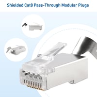 Cable Matters 20db Cat8 Cat7 Cat6A RJ45 Csatlakozó 23-24AWG Hálózati Kábel 3