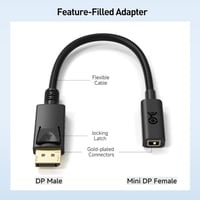 Cable Matters DisplayPort - Mini DisplayPort adapter 15 cm 7