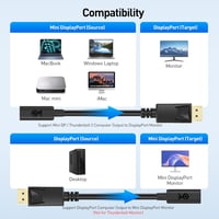 Cable Matters DisplayPort - Mini DisplayPort adapter 15 cm 5