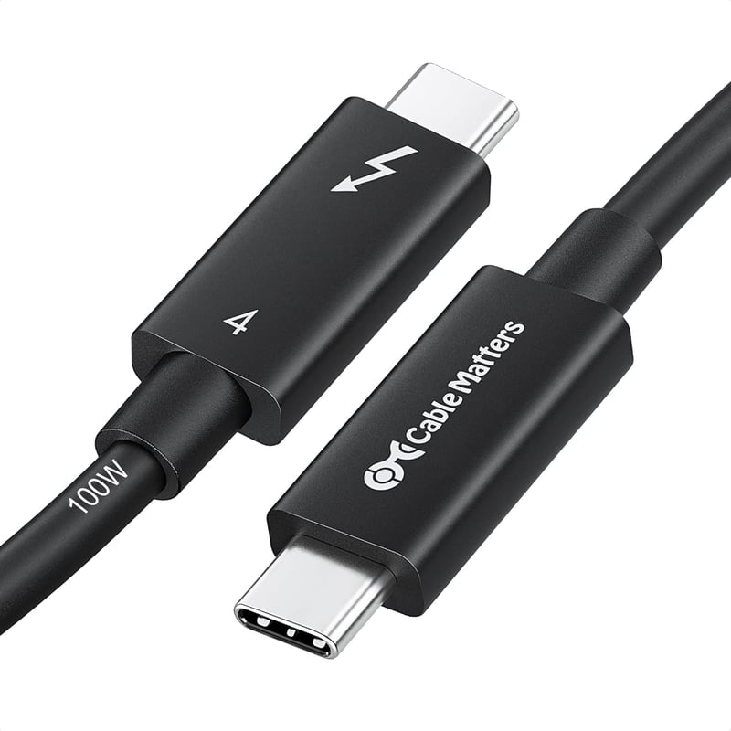 Cable Matters Thunderbolt 4 aktív kábel 2m, 40Gbps, 100W töltés, 8K videó