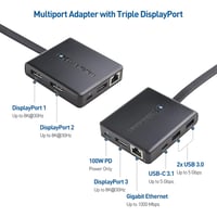 Docking station USB-C Cable Matters, hub cu 3 monitoare 4K, DisplayPort, Ethernet, 100W 2