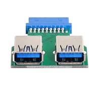 Cablecc Dual USB 3.0 Type A anya csatlakozó alaplapi 20/19 Pin Box Header Slot adapter PCBA kártya 6