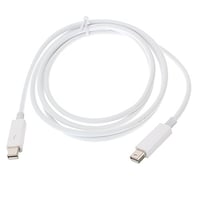 Cablecc Thunderbolt Adatkábel MacBook 2013-2015 Modellekhez - 2m Fehér - 20Gbps Nagysebességű Videó/Adat Átvitel - iMac Kijelző Kompatibilis 1