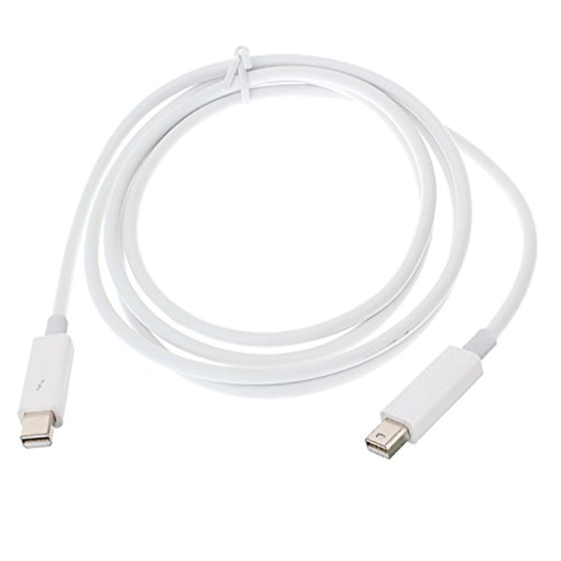 Cablecc Thunderbolt Adatkábel MacBook 2013-2015 Modellekhez - 2m Fehér - 20Gbps Nagysebességű Videó/Adat Átvitel - iMac Kijelző Kompatibilis