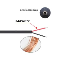 Cablecc USB 2.0 Type-A - 5V DC 2.0x0.7mm tápkábel 150cm 2db 3
