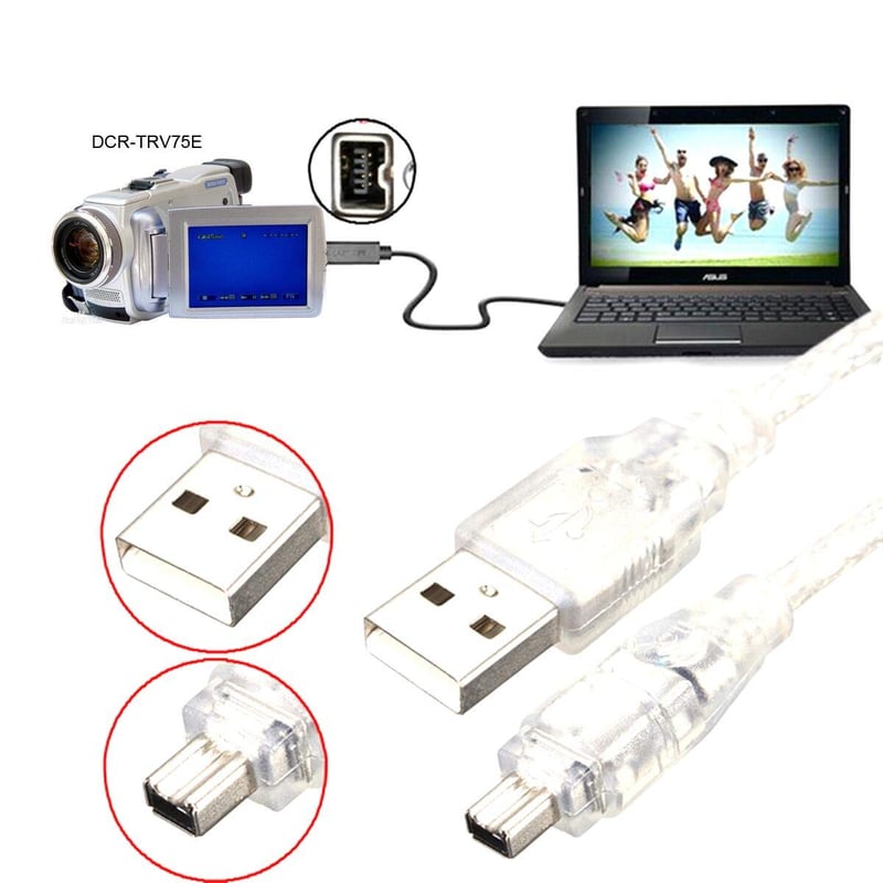 Cablecc USB - Firewire IEEE 1394 4 Pin adapter kábel SONY DV kamerához