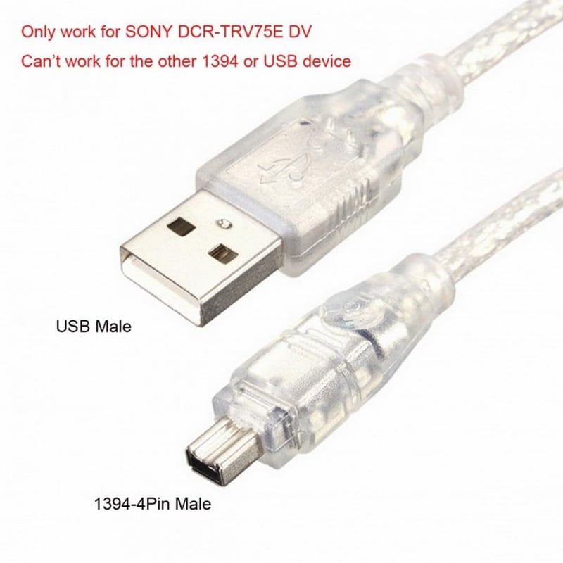 Cablecc USB - Firewire IEEE 1394 4 Pin adapter kábel SONY DV kamerához