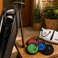 Golfový set na ihrisko: 4x čistiaca taštička na loptičky + teleskopická tyč + golfová rukavica 1