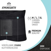 BACK BODYGUARD Deréktámasz - Innovatív Gerincvédő Öv Fekete S-es Méretben 2