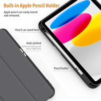 CACOE ultravékony átlátszó tok ceruzatartóval iPad 11. gen. 2025 / iPad 10. gen. 2022 - fekete 4