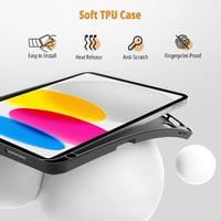 CACOE ultravékony átlátszó tok ceruzatartóval iPad 11. gen. 2025 / iPad 10. gen. 2022 - fekete 6