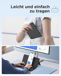CACOE Bluetooth Billentyűzet Állvánnyal Tablethez, Hordozható Összecsukható 8