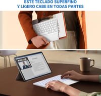 CACOE Bluetooth Billentyűzet Touchpad-dal, Spanyol Kiosztás, 7 Szín LED, Vezeték Nélküli 7