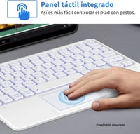 CACOE Bluetooth Billentyűzet Touchpad-dal, Spanyol Kiosztás, 7 Szín LED, Vezeték Nélküli 3