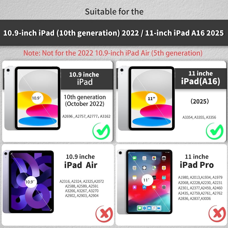 CACOE iPad 10 Billentyűzet Tok 10.9" Érintőpaddal, 7 Szín Világítás, Vezeték Nélküli QWERTY