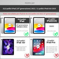 CACOE iPad 10 Billentyűzet Tok Touchpad-dal, 7 Szín Világítás, Vezeték Nélküli 2