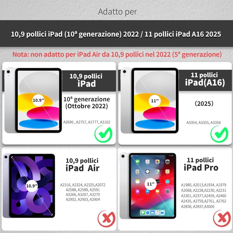 CACOE iPad 10 Billentyűzet Tok Touchpad-dal, 7 Szín Világítás, Vezeték Nélküli