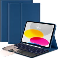 CACOE iPad 10 Billentyűzet Tok Touchpad-dal, 7 Szín Világítás, Vezeték Nélküli 1