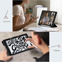 CACOE iPad 10.2 (7/8/9. gen) ultravékony TPU tok ceruzatartóval és állvánnyal - fekete 6