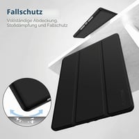 CACOE iPad 10.2 (7/8/9. gen) ultravékony TPU tok ceruzatartóval és állvánnyal - fekete 5