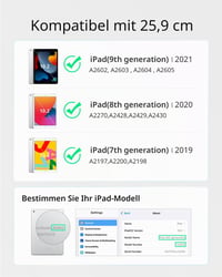Husă CACOE pentru iPad generația 9 / 8 / 7, cu protecție pentru ecran, 10,2 inchi (2021/2020/2019) - husă de protecție pentru tabletă 2
