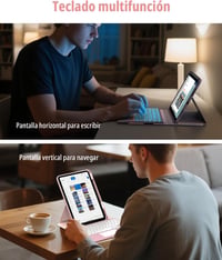 CACOE iPad A16 11/10 10.9 2025/2022 tok billentyűzettel spanyol vezeték nélküli billentyűzettel touchpaddal 7 színű háttérvilágítással 360 f 9