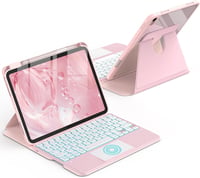 CACOE iPad A16 11/10 10.9 2025/2022 tok billentyűzettel spanyol vezeték nélküli billentyűzettel touchpaddal 7 színű háttérvilágítással 360 f 1