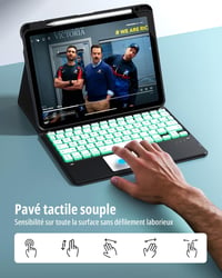 CACOE iPad Air 11 hüvely billentyűzettel, 7 szín LED, eltávolítható wireless 5