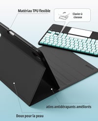 CACOE iPad Air 11 hüvely billentyűzettel, 7 szín LED, eltávolítható wireless 8