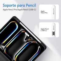 CACOE iPad Pro 11 M4 Billentyűzet Tok 7 Szín Háttérvilágítás Érintőpad Fekete 6