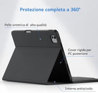 CACOE iPad Pro 11 M4 Billentyűzetes Tok 7 Szín Háttérvilágítás Touchpad Wireless 5
