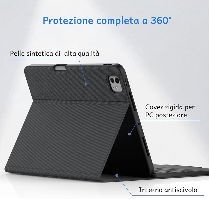 CACOE iPad Pro 11 M4 Billentyűzetes Tok 7 Szín Háttérvilágítás Touchpad Wireless