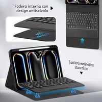 CACOE iPad Pro 11 M4 Billentyűzetes Tok 7 Szín Háttérvilágítás Touchpad Wireless 8