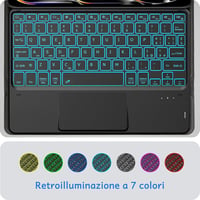 CACOE iPad Pro 11 M4 Billentyűzetes Tok 7 Szín Háttérvilágítás Touchpad Wireless 4