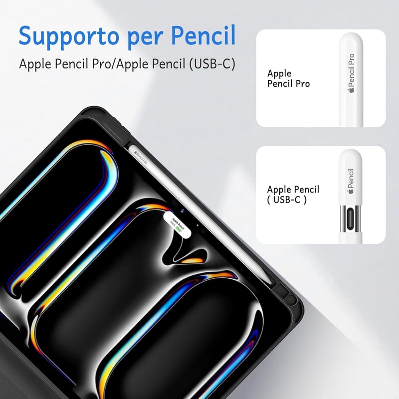 CACOE iPad Pro 11 M4 Billentyűzetes Tok 7 Szín Háttérvilágítás Touchpad Wireless