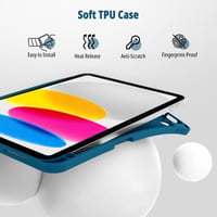 Puzdro na iPad CACOE 11" (A16) 11. generácia 2025 / 10. generácia 10,9" 2025 s držiakom na ceruzku, stojanom, funkciou automatického spánku a mäkkým TPU zadným krytom 6