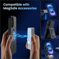 CACOE iPhone 16 MagSafe tok - átlátszó, kameravédős, ütésálló 6