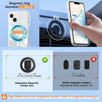 CACOE iPhone 16 MagSafe tok - átlátszó, kameravédős, ütésálló 7